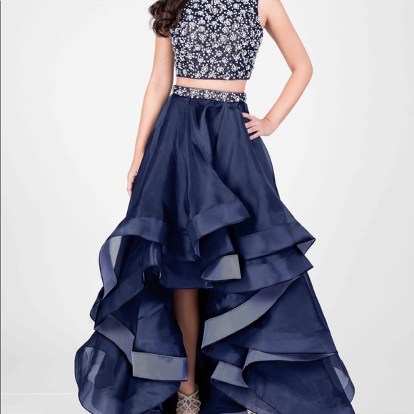 PROM DRESS Two Piece Hi-Lo Gown by Terani Couture - Picture 1 of 3
